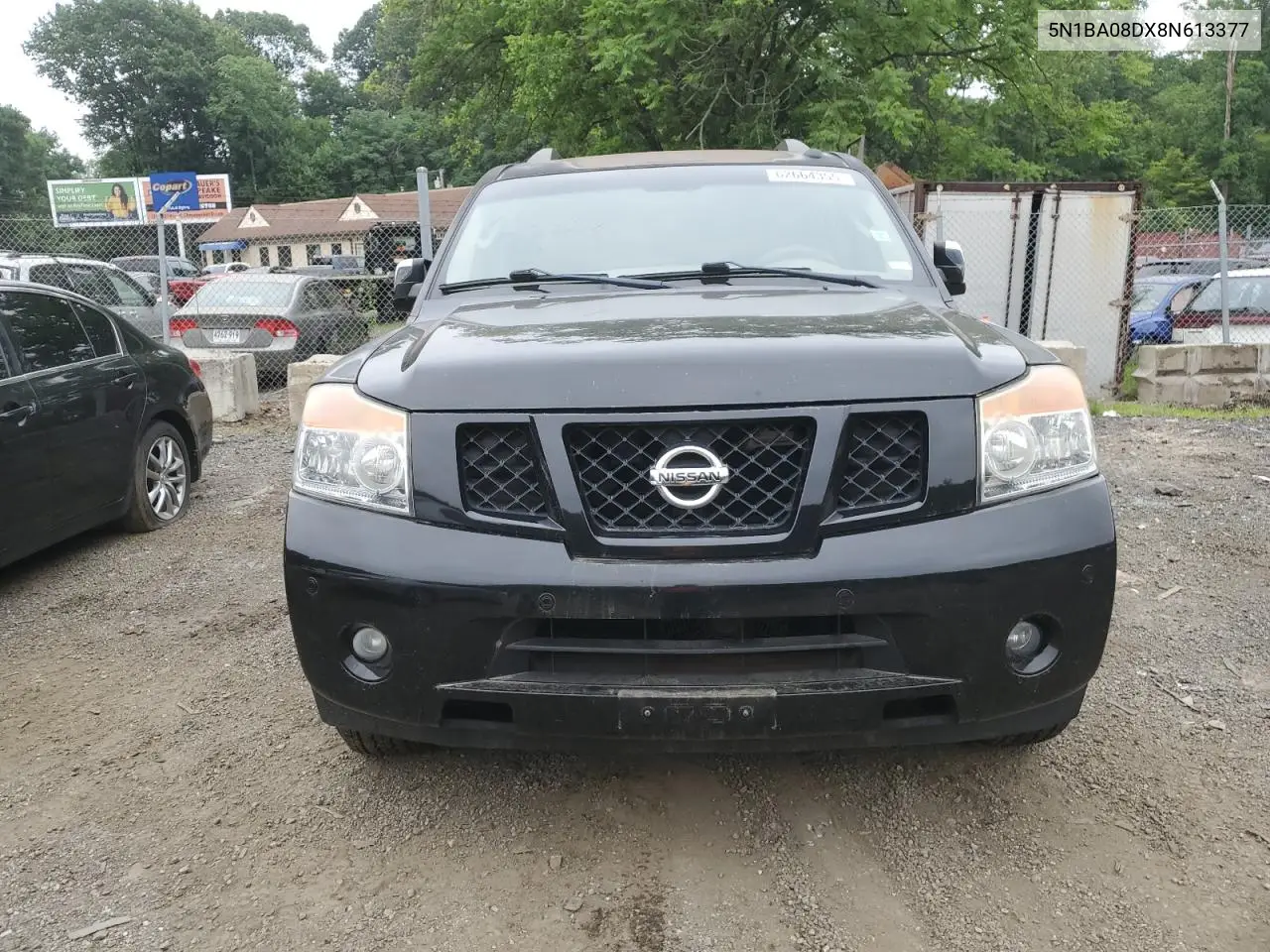 2008 Nissan Armada Se VIN: 5N1BA08DX8N613377 Lot: 62664355