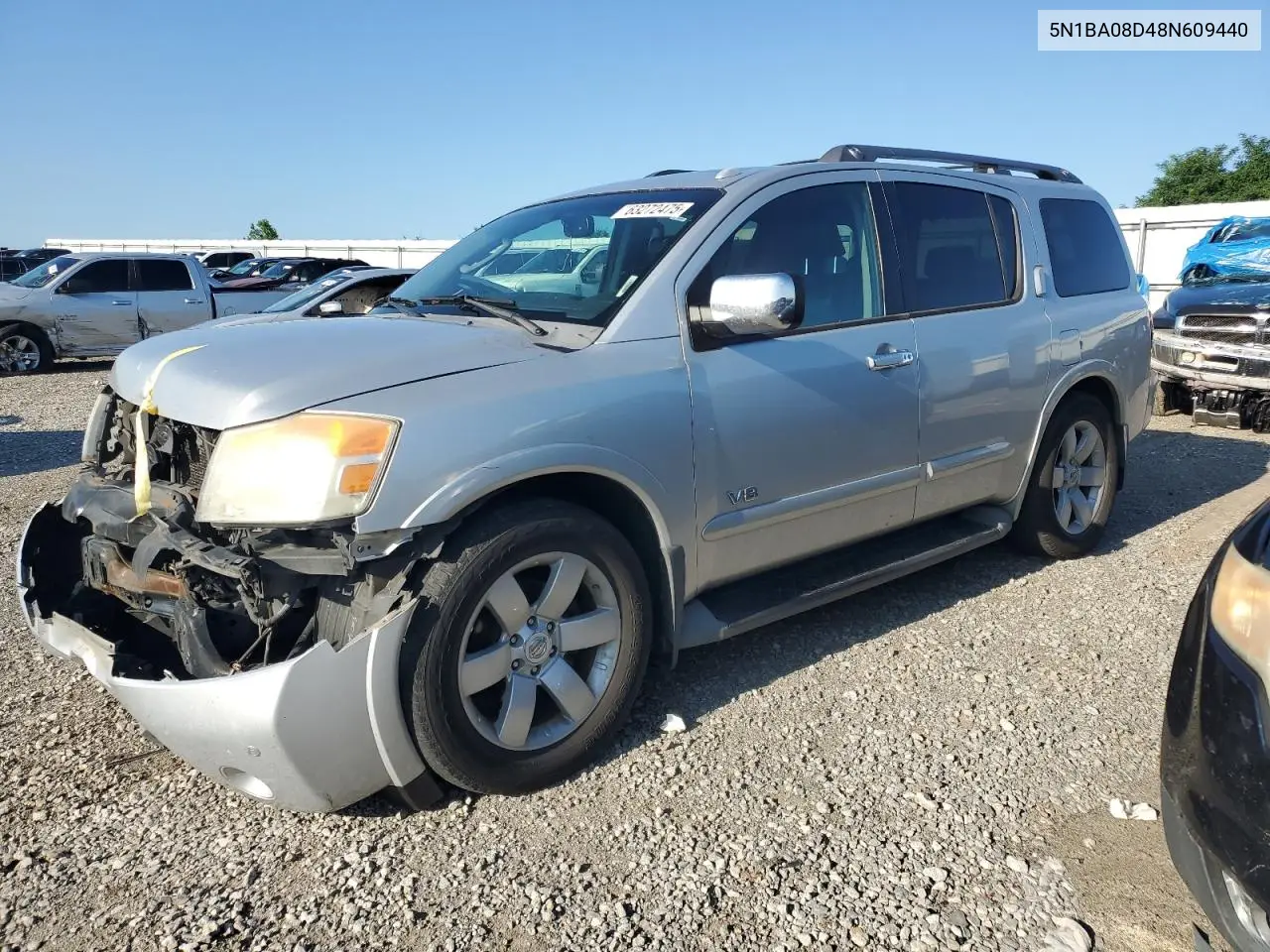2008 Nissan Armada Se VIN: 5N1BA08D48N609440 Lot: 63272475