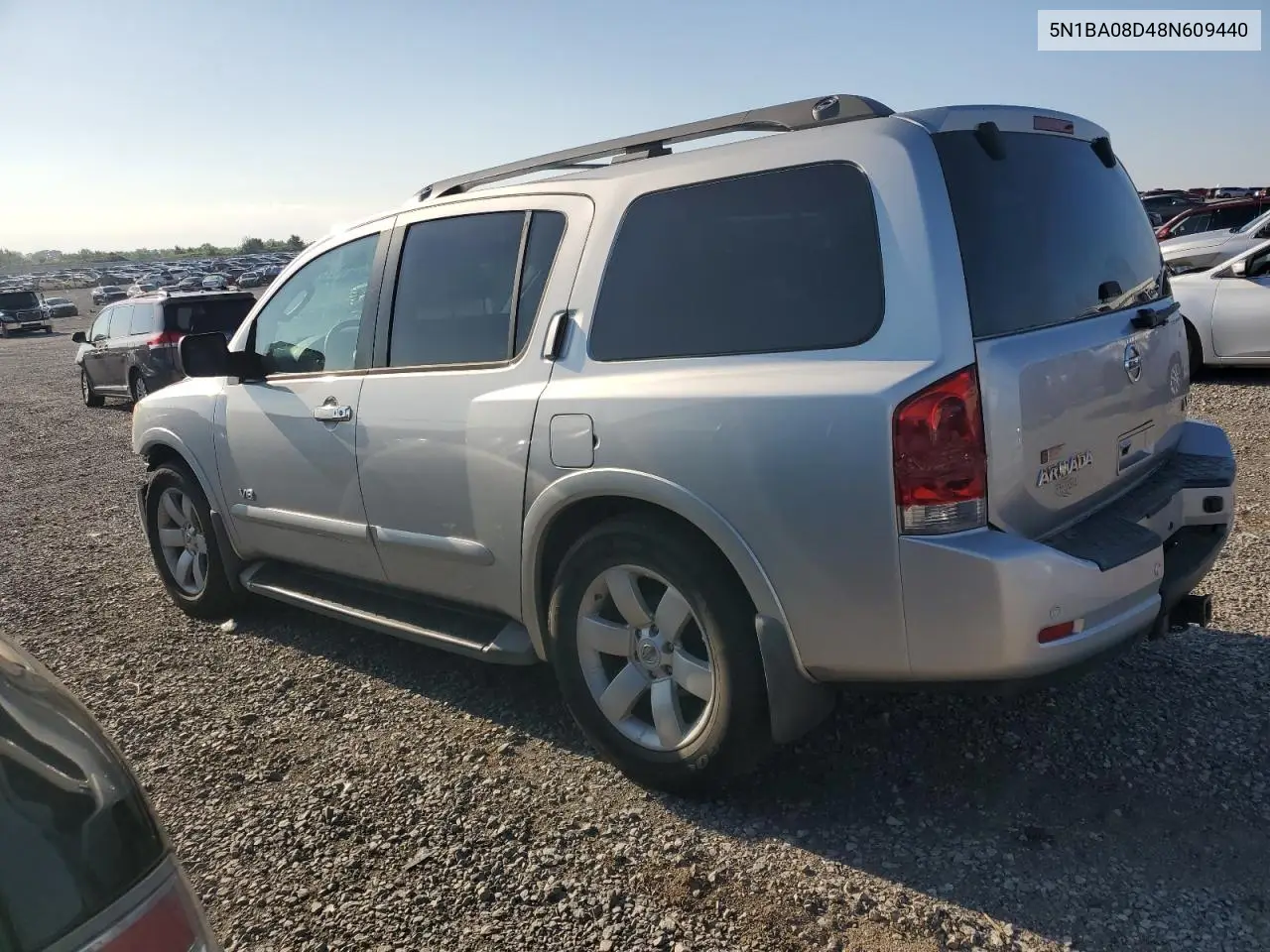 2008 Nissan Armada Se VIN: 5N1BA08D48N609440 Lot: 63272475