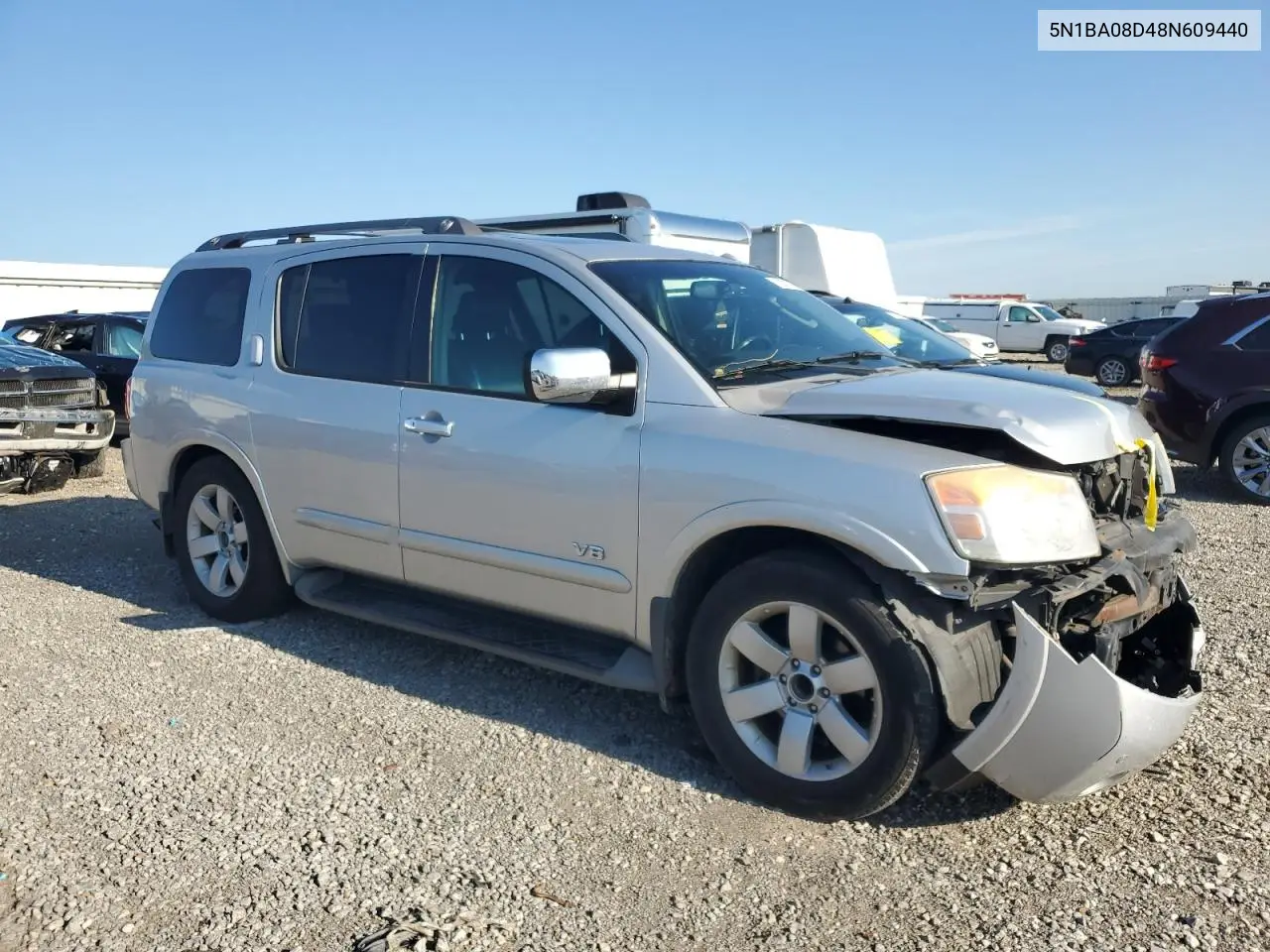 2008 Nissan Armada Se VIN: 5N1BA08D48N609440 Lot: 63272475