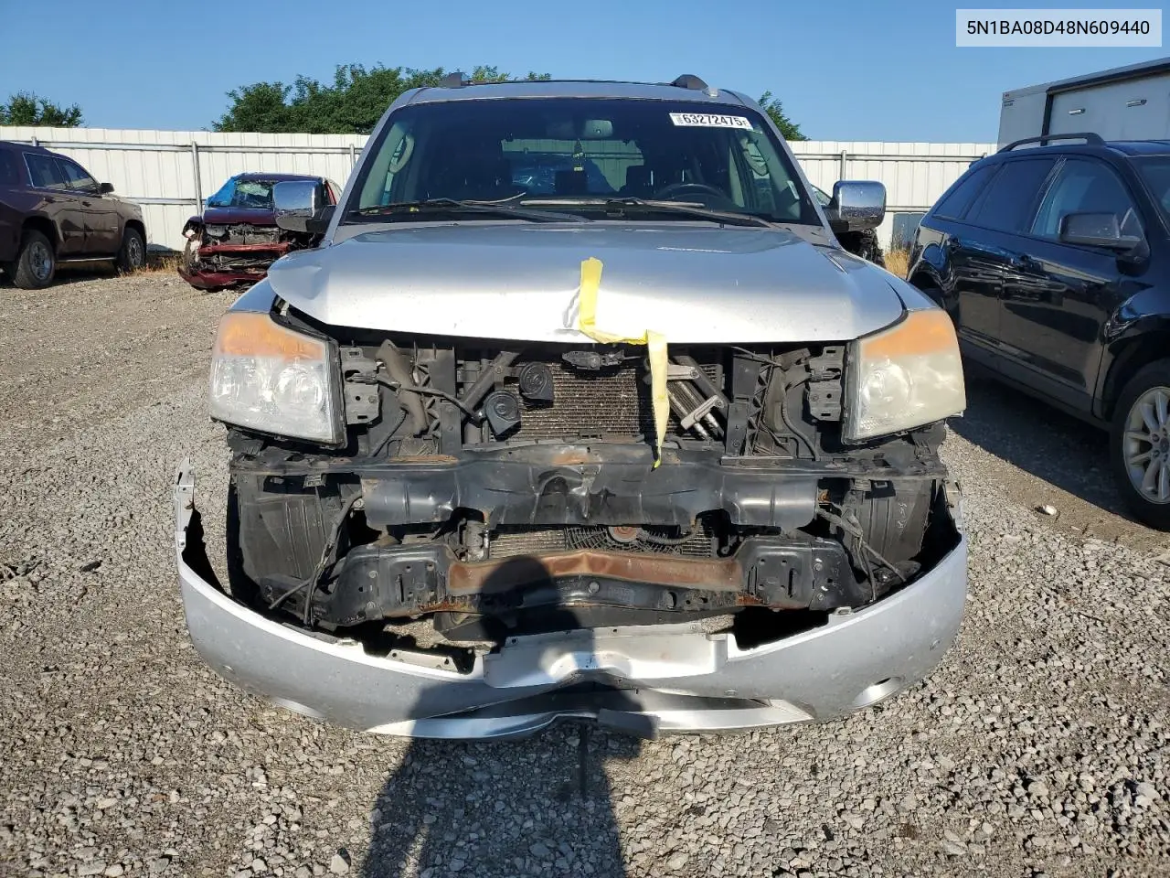 2008 Nissan Armada Se VIN: 5N1BA08D48N609440 Lot: 63272475