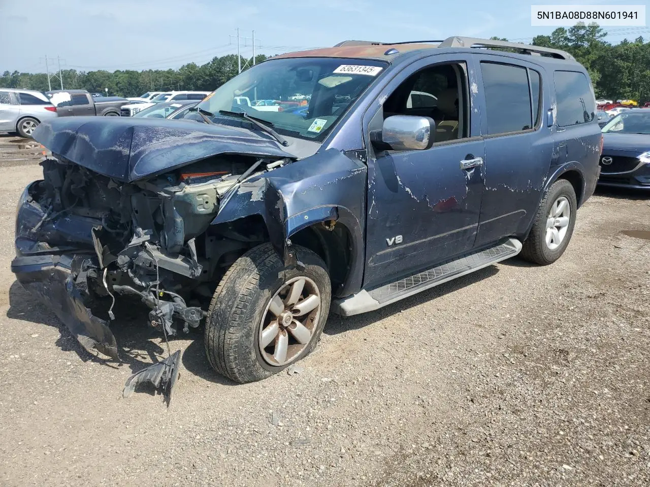 2008 Nissan Armada Se VIN: 5N1BA08D88N601941 Lot: 63631345