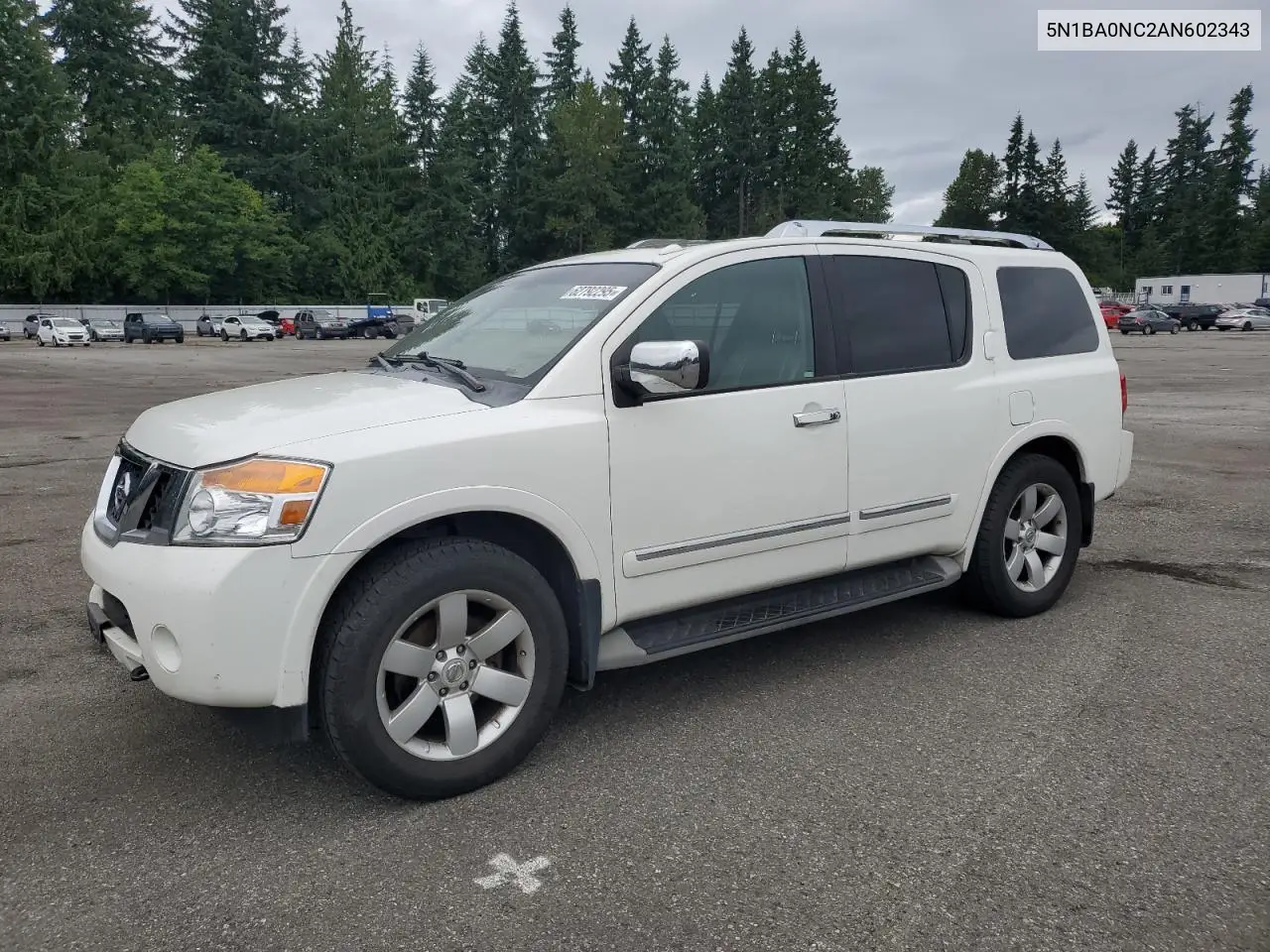 2010 Nissan Armada Se VIN: 5N1BA0NC2AN602343 Lot: 62792295