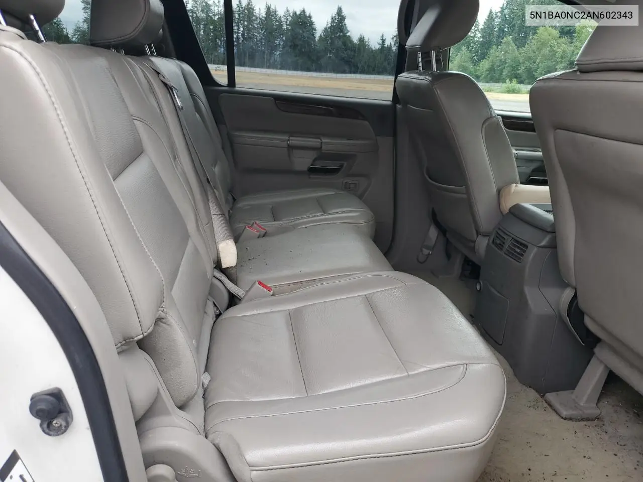 2010 Nissan Armada Se VIN: 5N1BA0NC2AN602343 Lot: 62792295