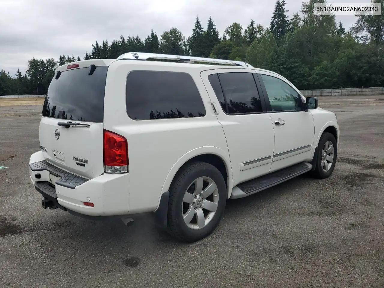 2010 Nissan Armada Se VIN: 5N1BA0NC2AN602343 Lot: 62792295