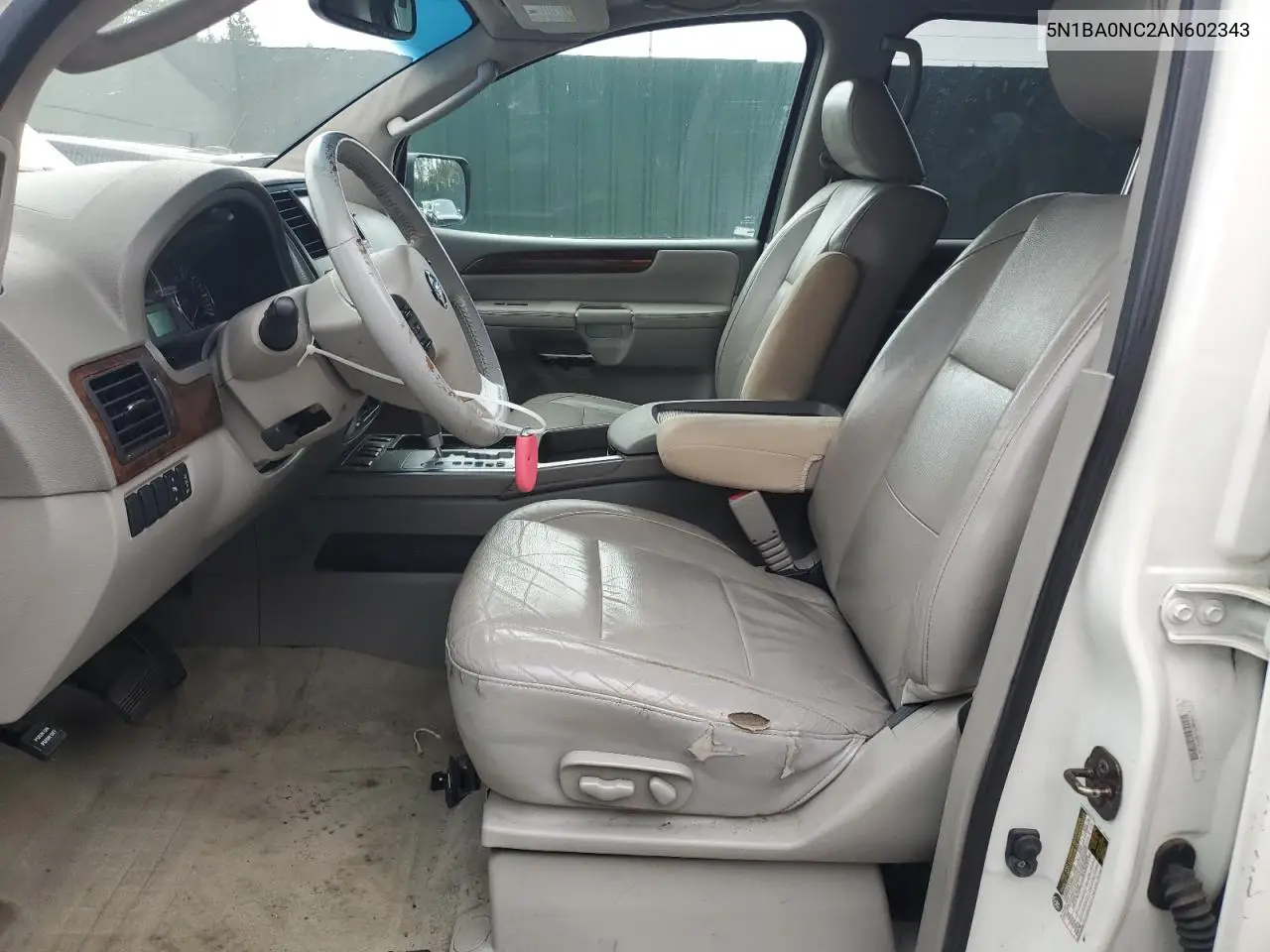 2010 Nissan Armada Se VIN: 5N1BA0NC2AN602343 Lot: 62792295