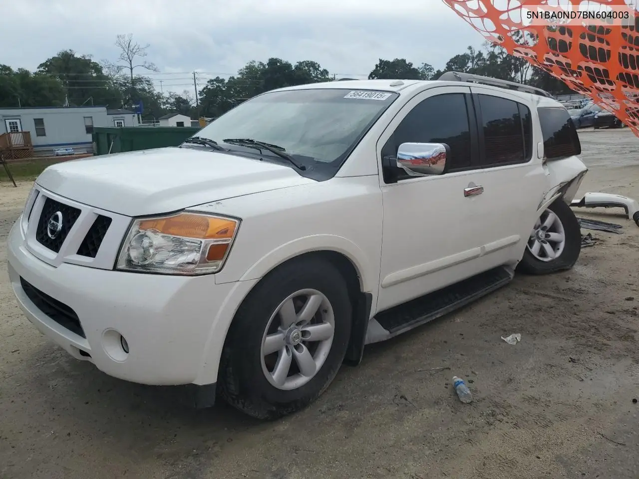 2011 Nissan Armada Sv VIN: 5N1BA0ND7BN604003 Lot: 56419015