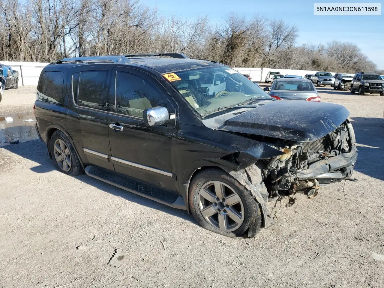 2012 Nissan Armada Sv VIN: 5N1AA0NE3CN611598 Lot: 44770335