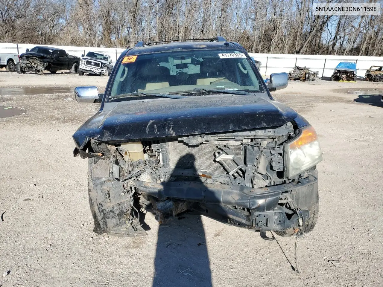 2012 Nissan Armada Sv VIN: 5N1AA0NE3CN611598 Lot: 44770335