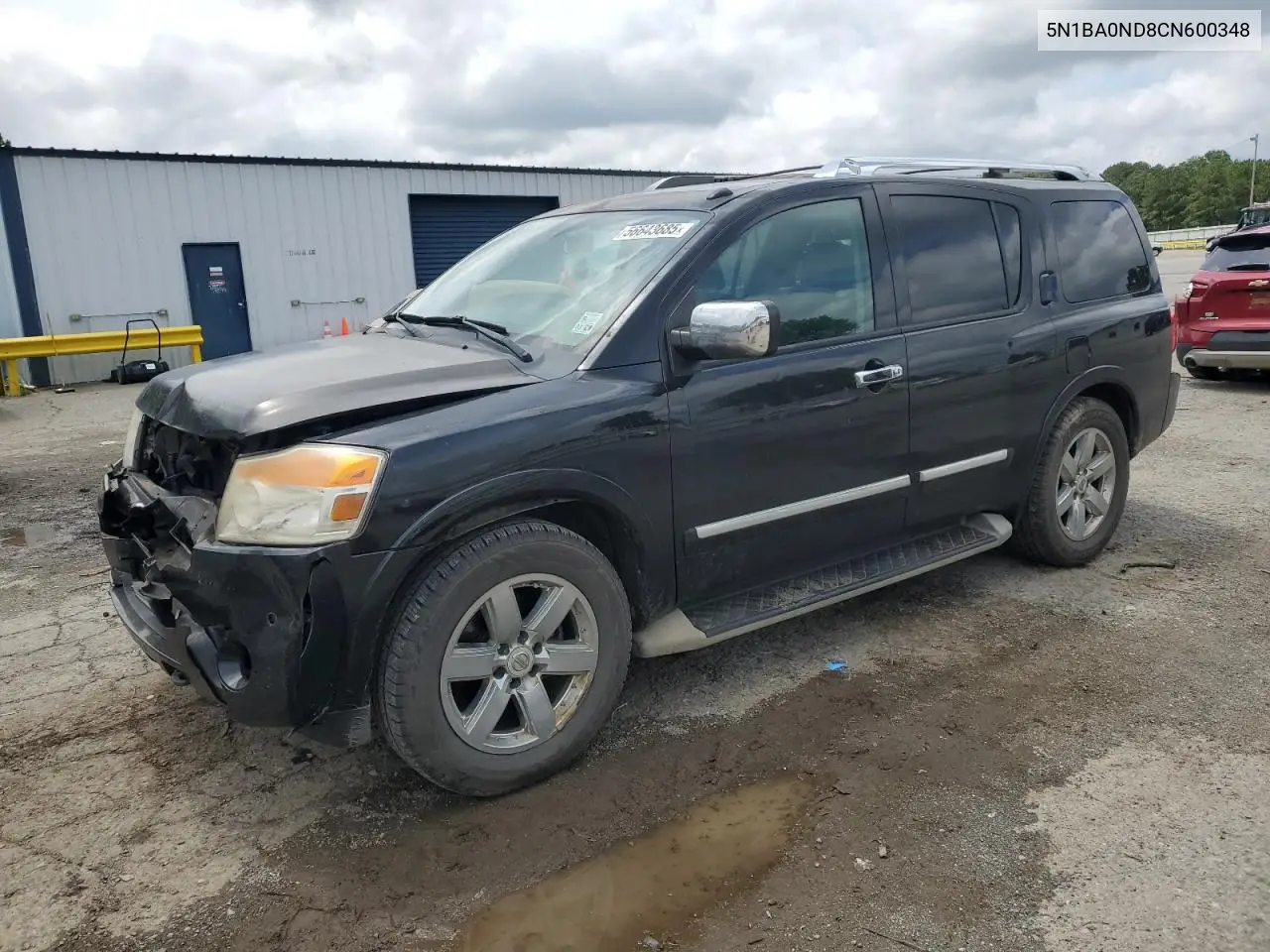 2012 Nissan Armada Sv VIN: 5N1BA0ND8CN600348 Lot: 56643685