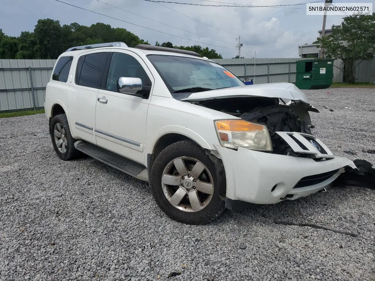 2012 Nissan Armada Sv VIN: 5N1BA0NDXCN602571 Lot: 61990105