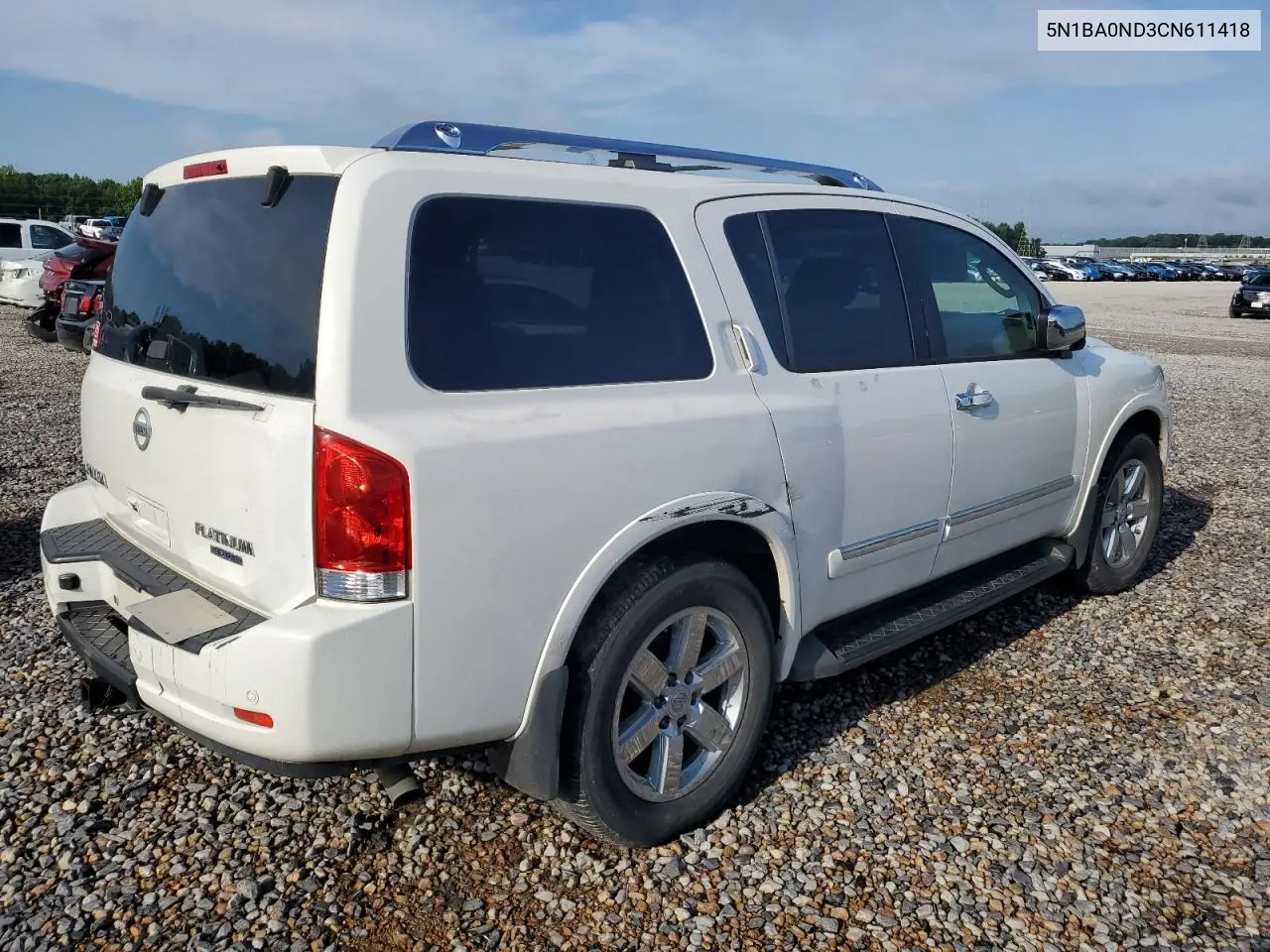 2012 Nissan Armada Sv VIN: 5N1BA0ND3CN611418 Lot: 62955395