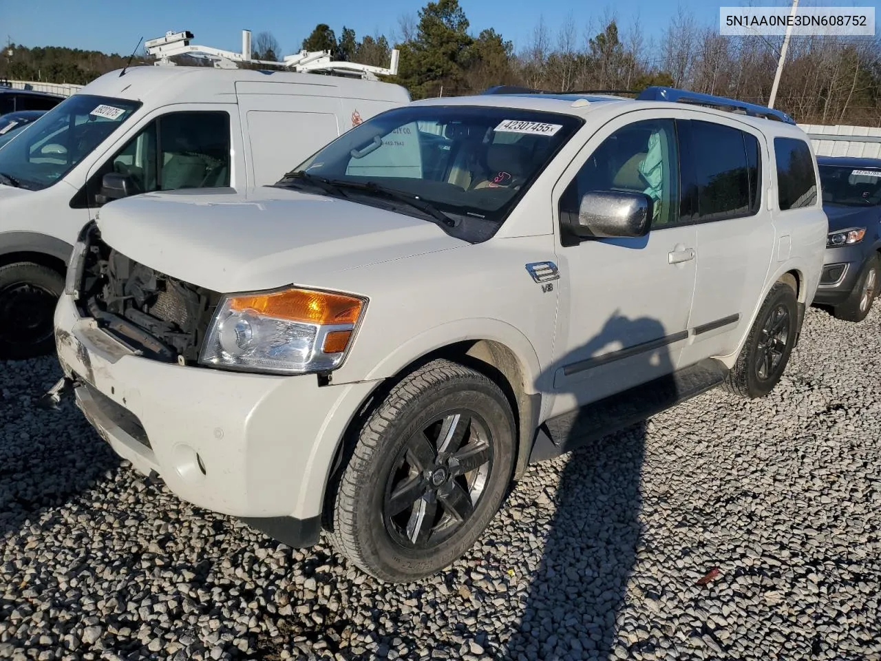 2013 Nissan Armada Platinum VIN: 5N1AA0NE3DN608752 Lot: 42307455