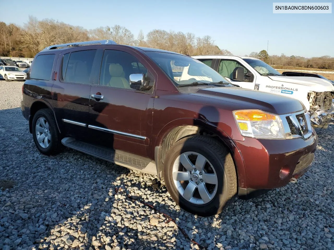 2013 Nissan Armada Sv VIN: 5N1BA0NC8DN600603 Lot: 42960655