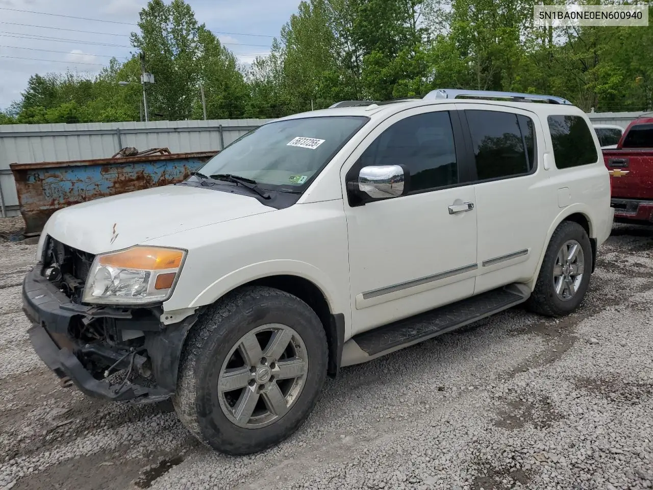 2014 Nissan Armada Platinum VIN: 5N1BA0NE0EN600940 Lot: 56737255