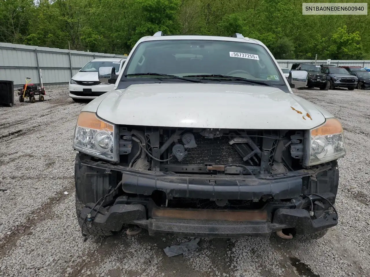 2014 Nissan Armada Platinum VIN: 5N1BA0NE0EN600940 Lot: 56737255
