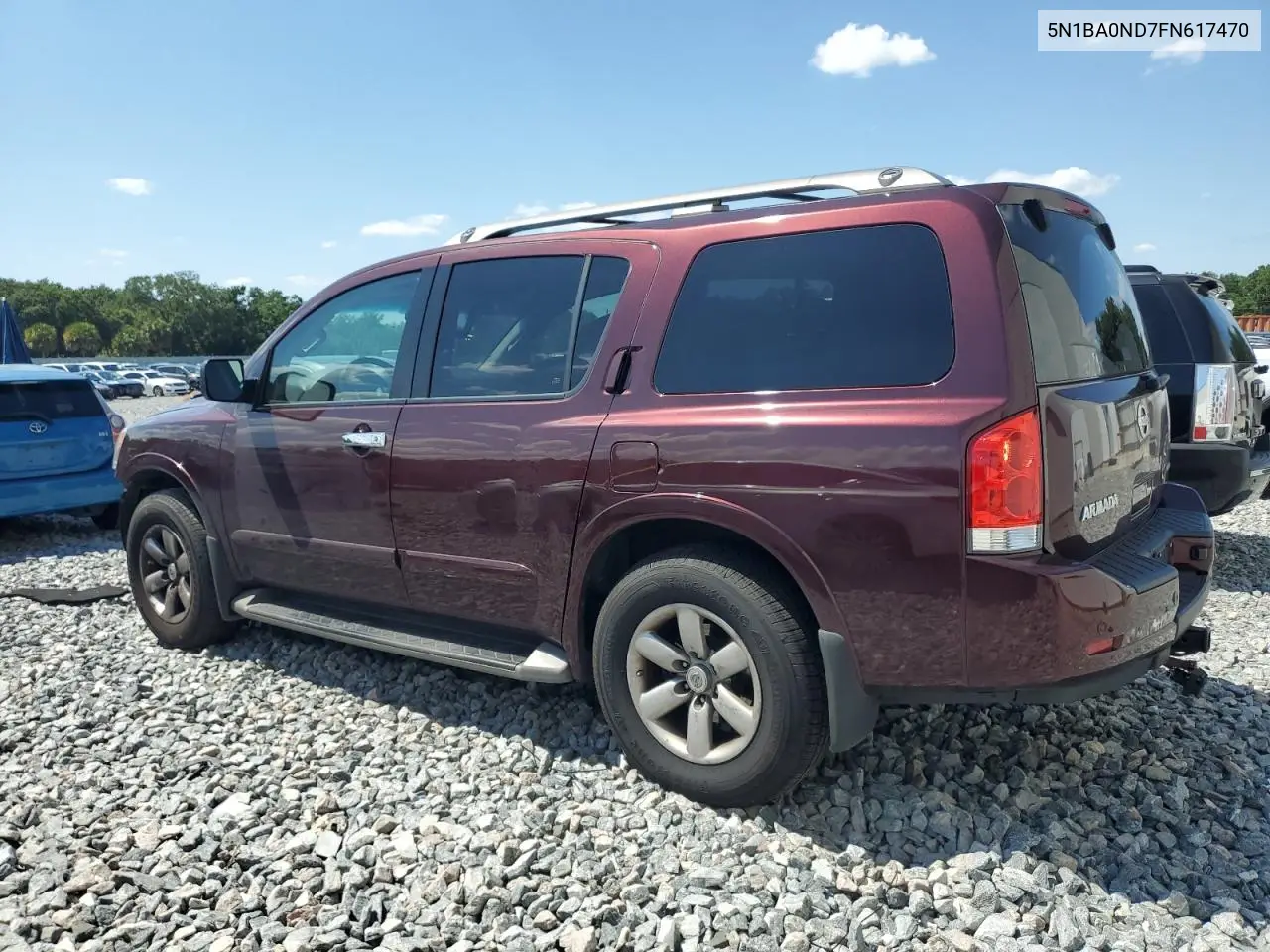 2015 Nissan Armada Sv VIN: 5N1BA0ND7FN617470 Lot: 55651215