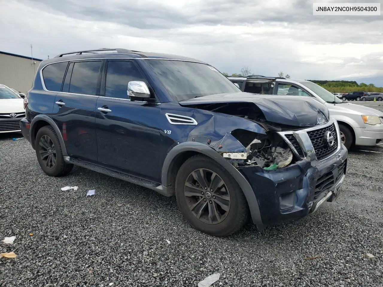 2017 Nissan Armada Sv VIN: JN8AY2NC0H9504300 Lot: 52841425
