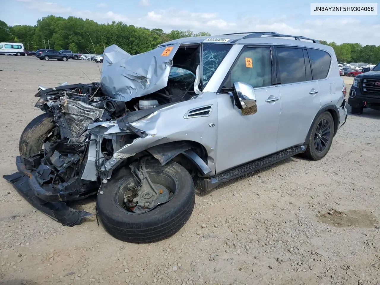 2017 Nissan Armada Platinum VIN: JN8AY2NF5H9304068 Lot: 53338405