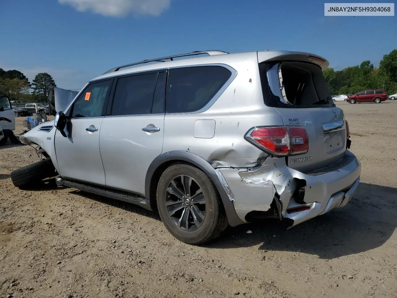 2017 Nissan Armada Platinum VIN: JN8AY2NF5H9304068 Lot: 53338405