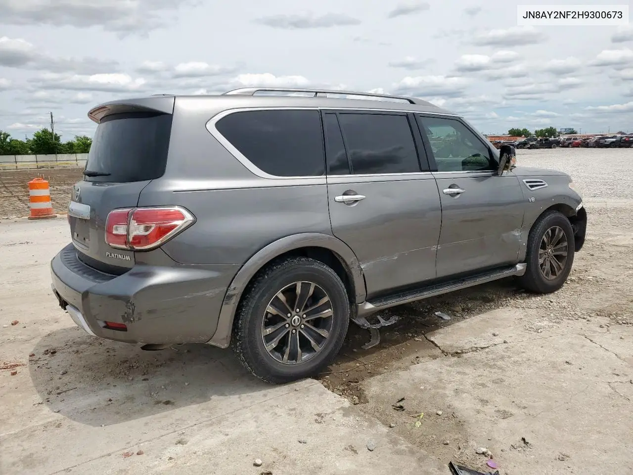 2017 Nissan Armada Platinum VIN: JN8AY2NF2H9300673 Lot: 56201675