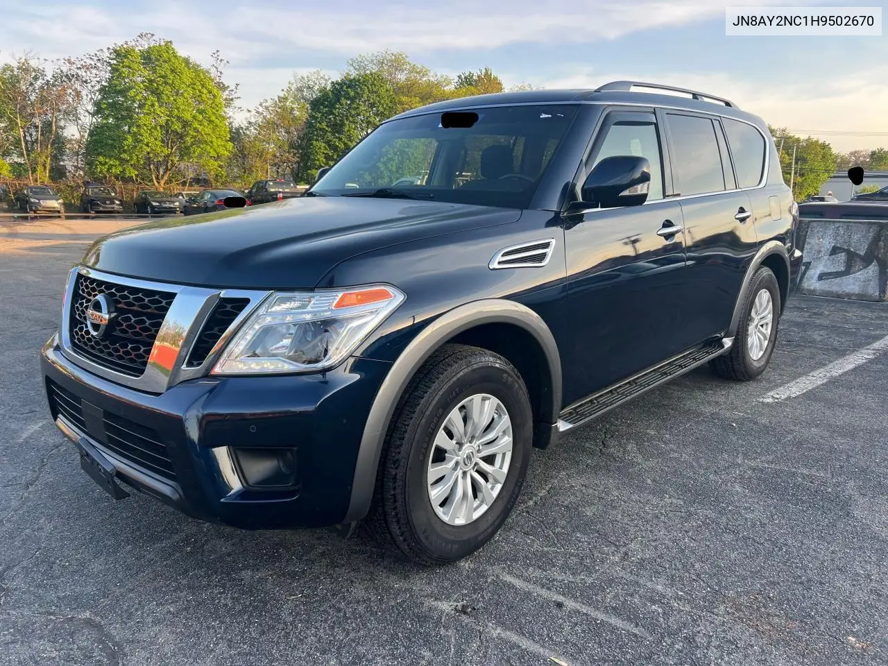 2017 Nissan Armada Sv VIN: JN8AY2NC1H9502670 Lot: 56994205
