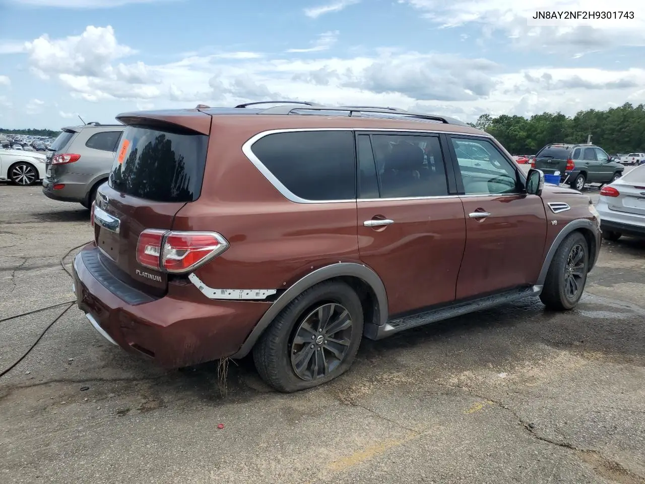 2017 Nissan Armada Platinum VIN: JN8AY2NF2H9301743 Lot: 61199385