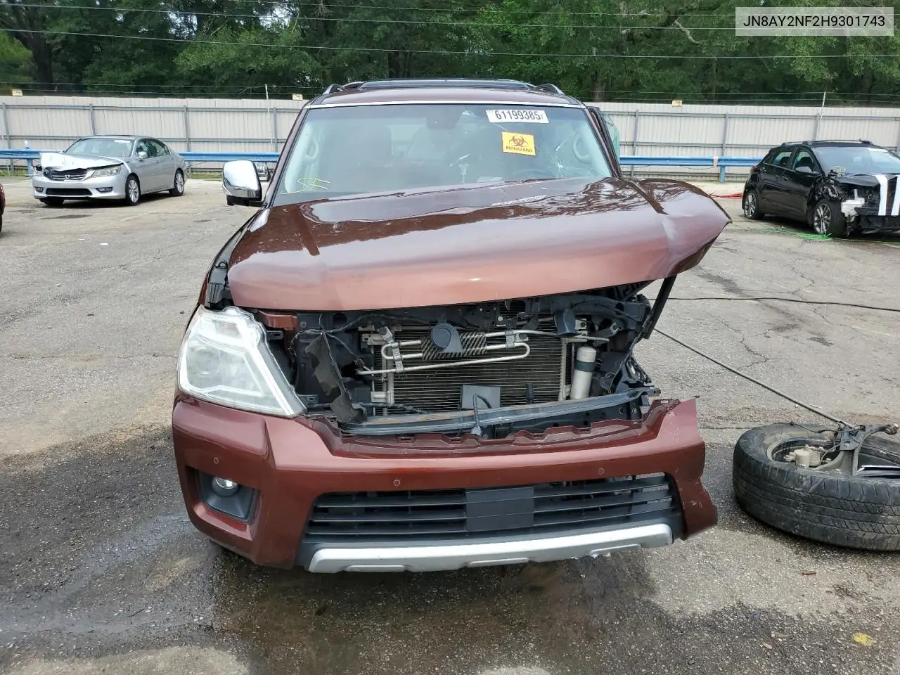 2017 Nissan Armada Platinum VIN: JN8AY2NF2H9301743 Lot: 61199385