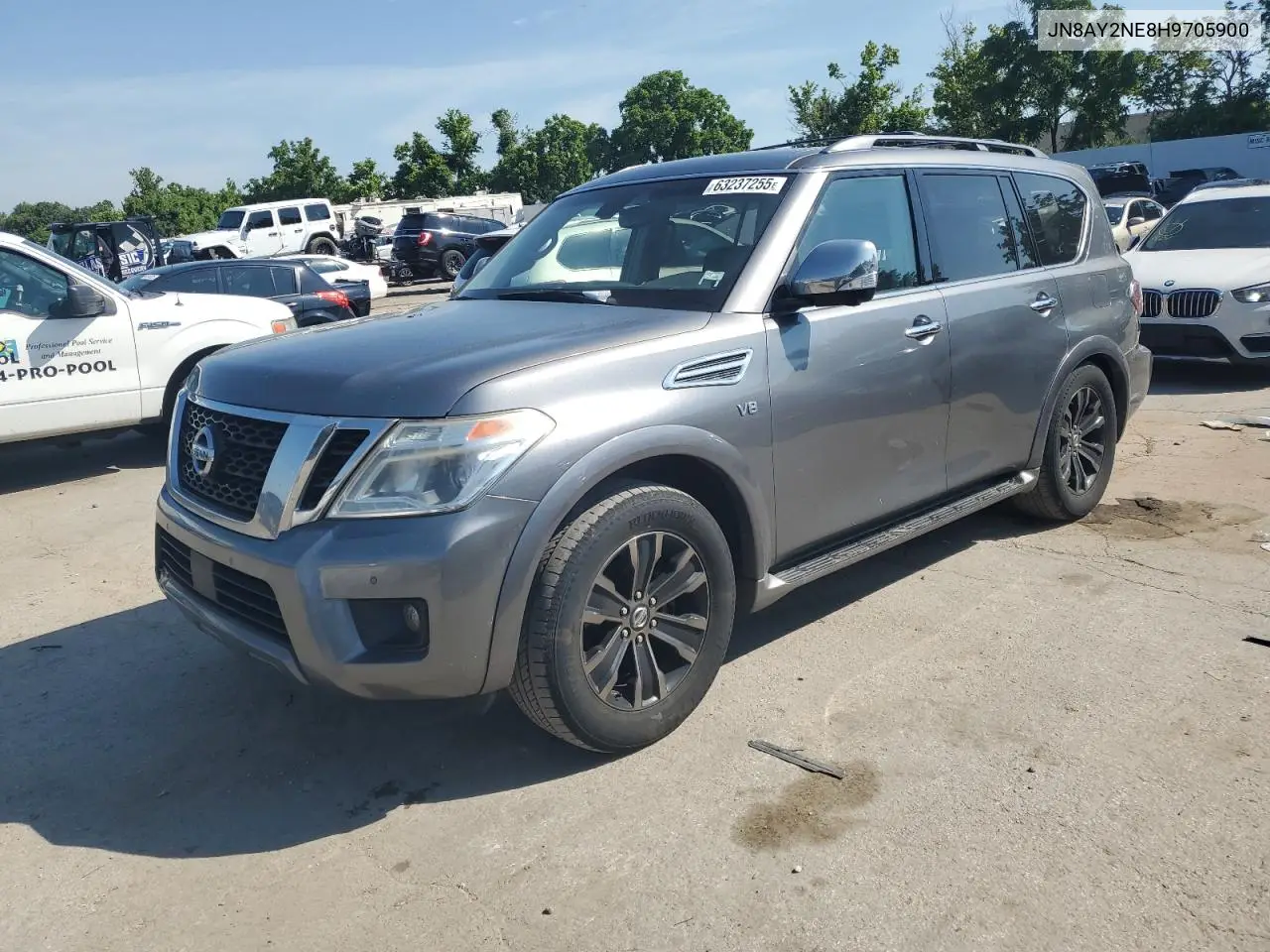 2017 Nissan Armada Platinum VIN: JN8AY2NE8H9705900 Lot: 63237255