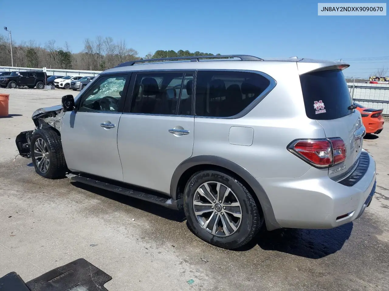 2019 Nissan Armada Sv VIN: JN8AY2NDXK9090670 Lot: 49284755