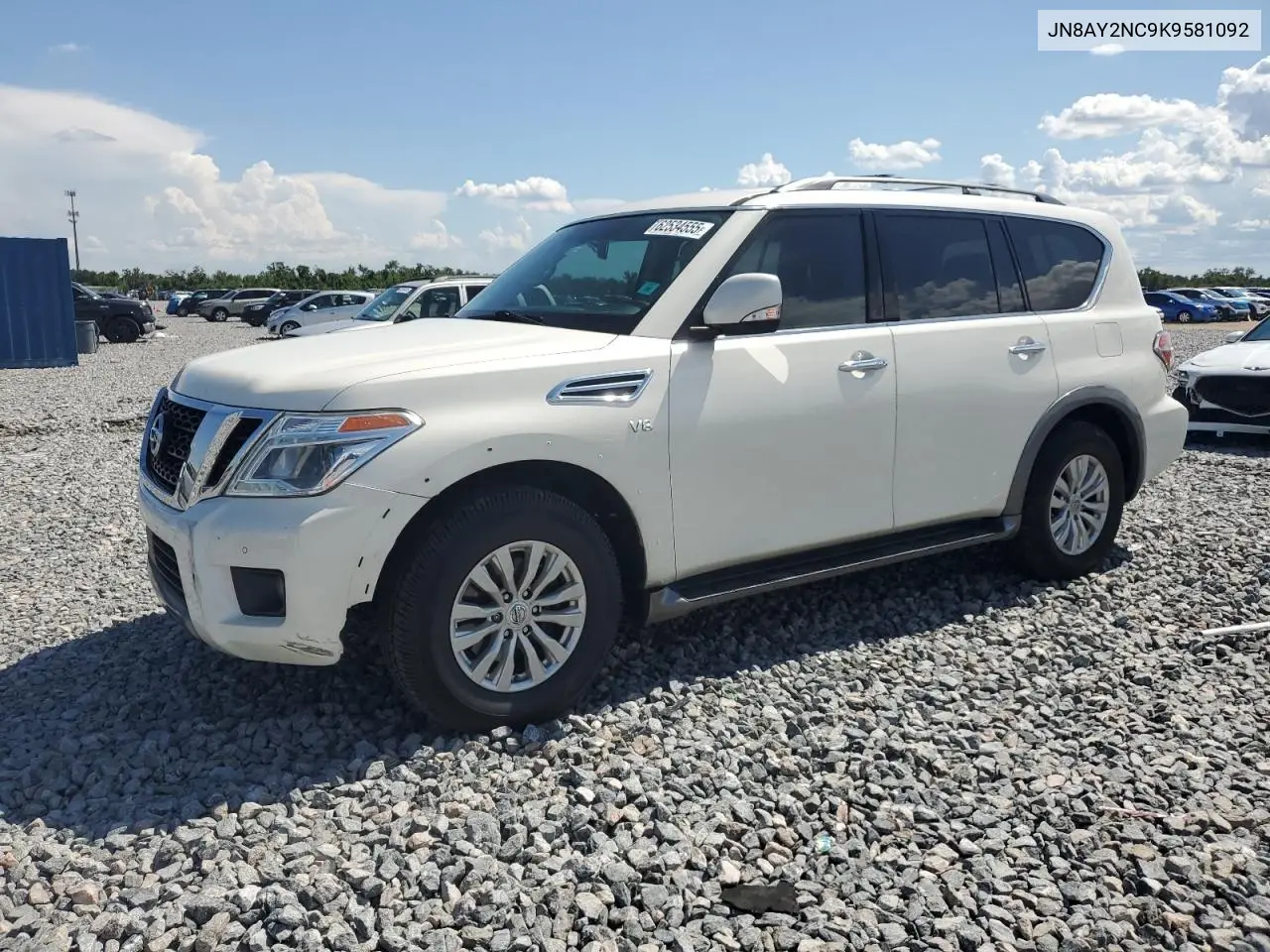 2019 Nissan Armada Sv VIN: JN8AY2NC9K9581092 Lot: 62534555