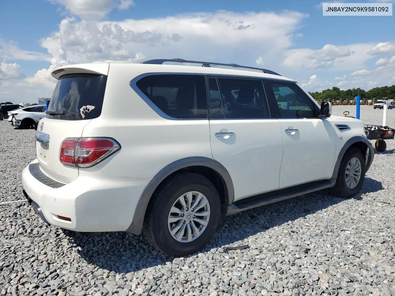 2019 Nissan Armada Sv VIN: JN8AY2NC9K9581092 Lot: 62534555