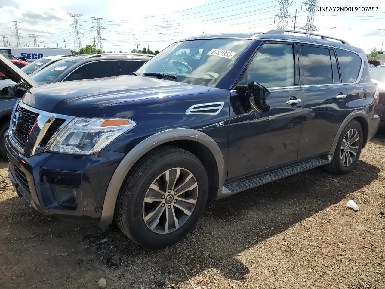 2020 Nissan Armada Sv VIN: JN8AY2ND0L9107882 Lot: 61201955