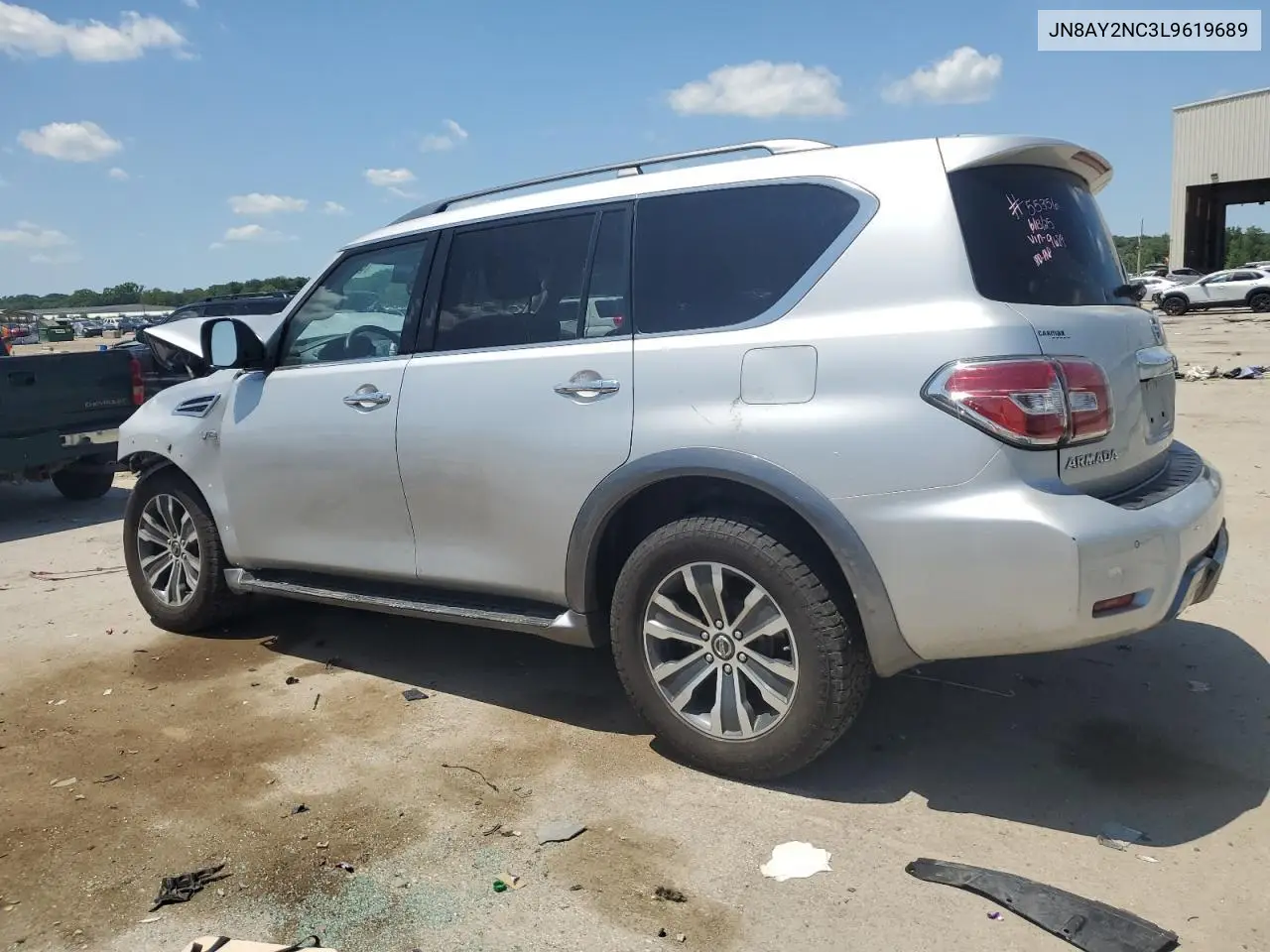 2020 Nissan Armada Sv VIN: JN8AY2NC3L9619689 Lot: 61679815