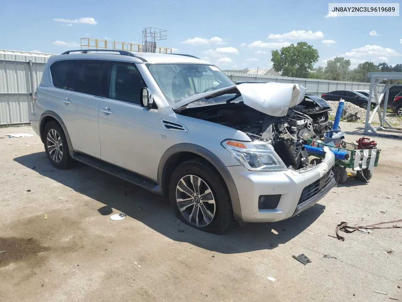 2020 Nissan Armada Sv VIN: JN8AY2NC3L9619689 Lot: 61679815