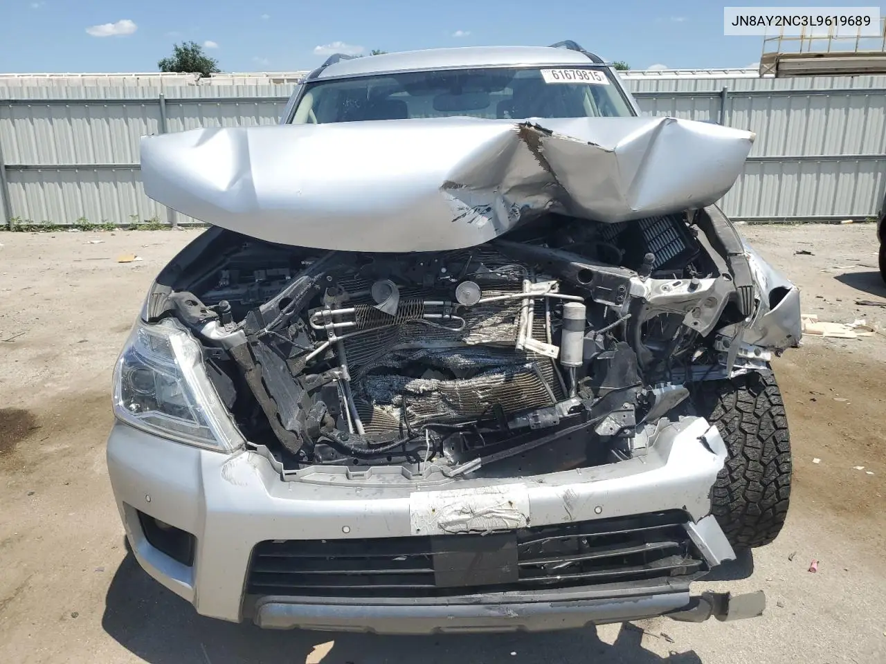 2020 Nissan Armada Sv VIN: JN8AY2NC3L9619689 Lot: 61679815