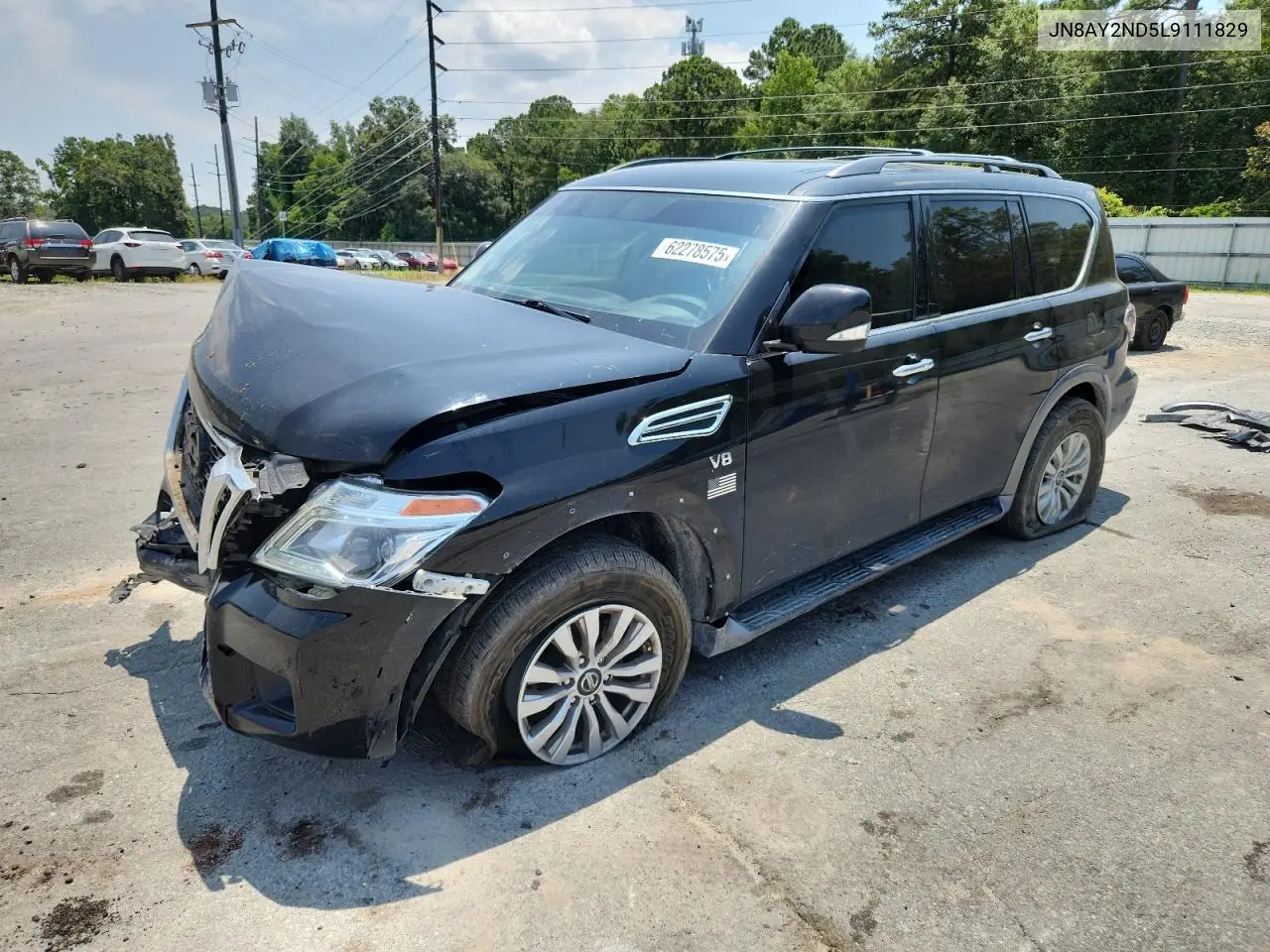 2020 Nissan Armada Sv VIN: JN8AY2ND5L9111829 Lot: 62278575