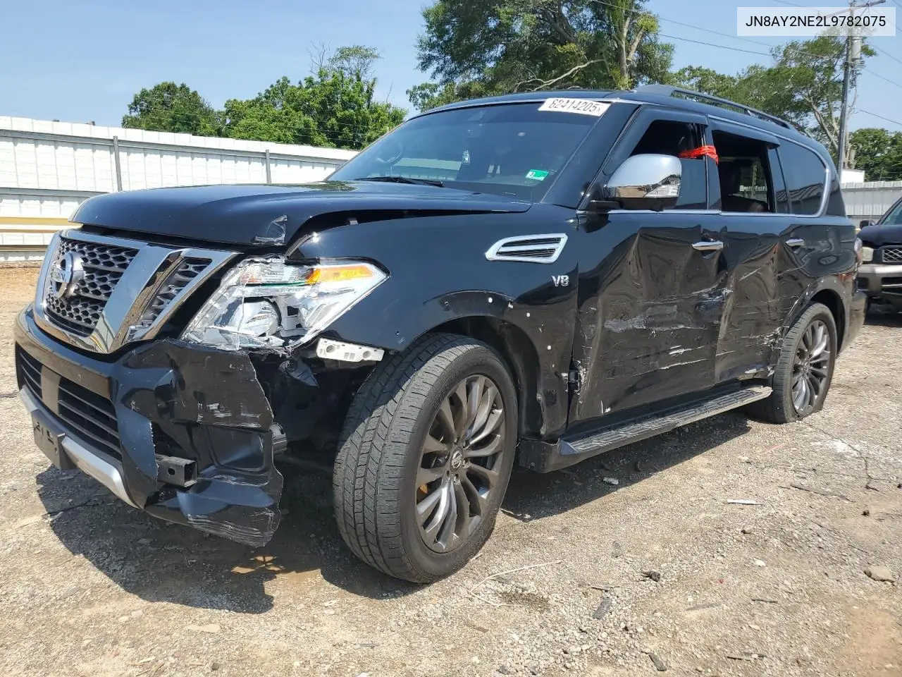 2020 Nissan Armada Platinum VIN: JN8AY2NE2L9782075 Lot: 62414205