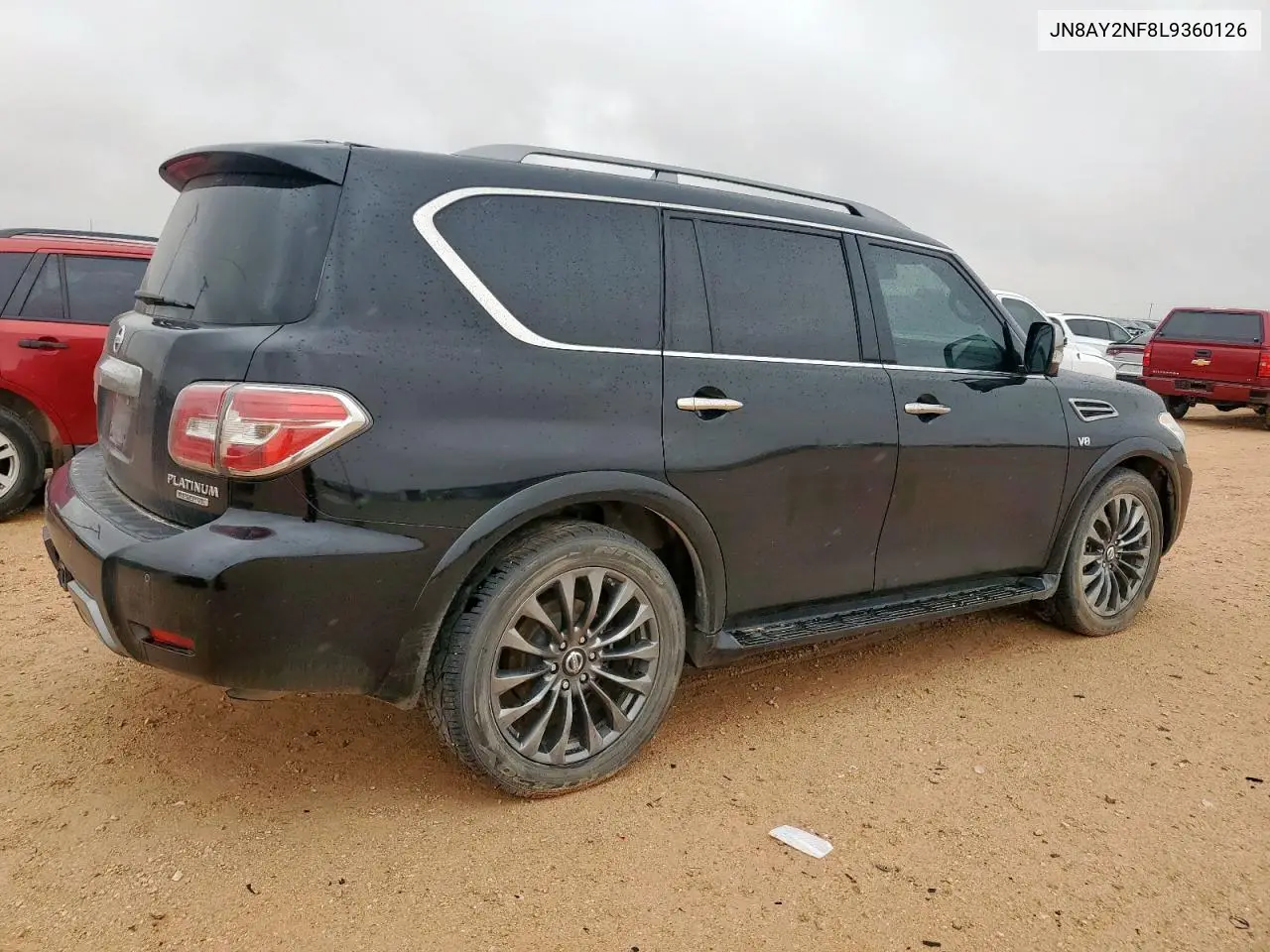 2020 Nissan Armada Platinum VIN: JN8AY2NF8L9360126 Lot: 62740905