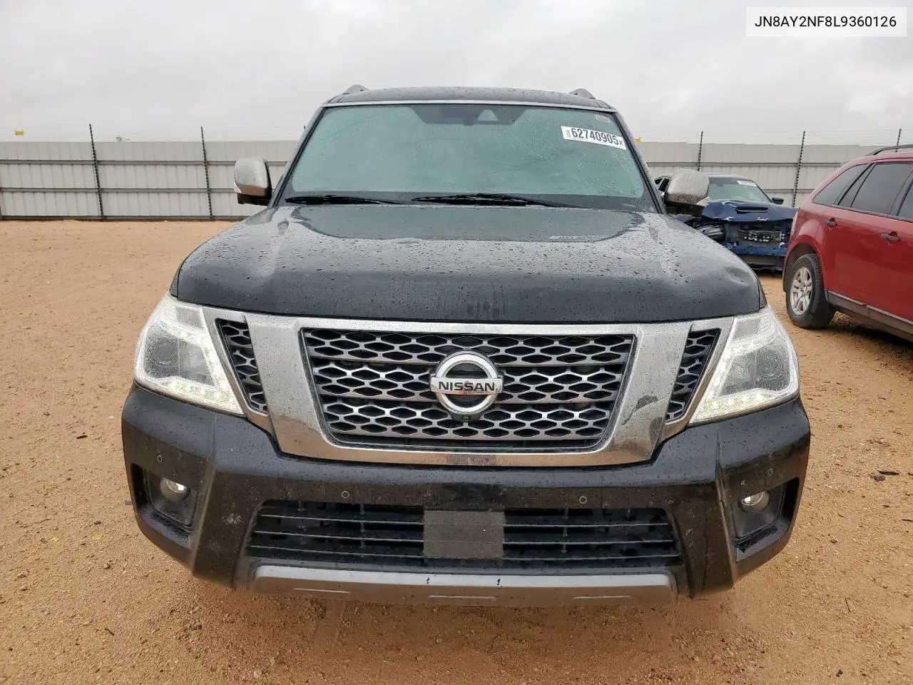 2020 Nissan Armada Platinum VIN: JN8AY2NF8L9360126 Lot: 62740905