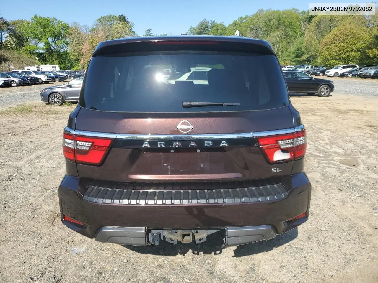 2021 Nissan Armada Sl VIN: JN8AY2BB0M9792082 Lot: 56521405
