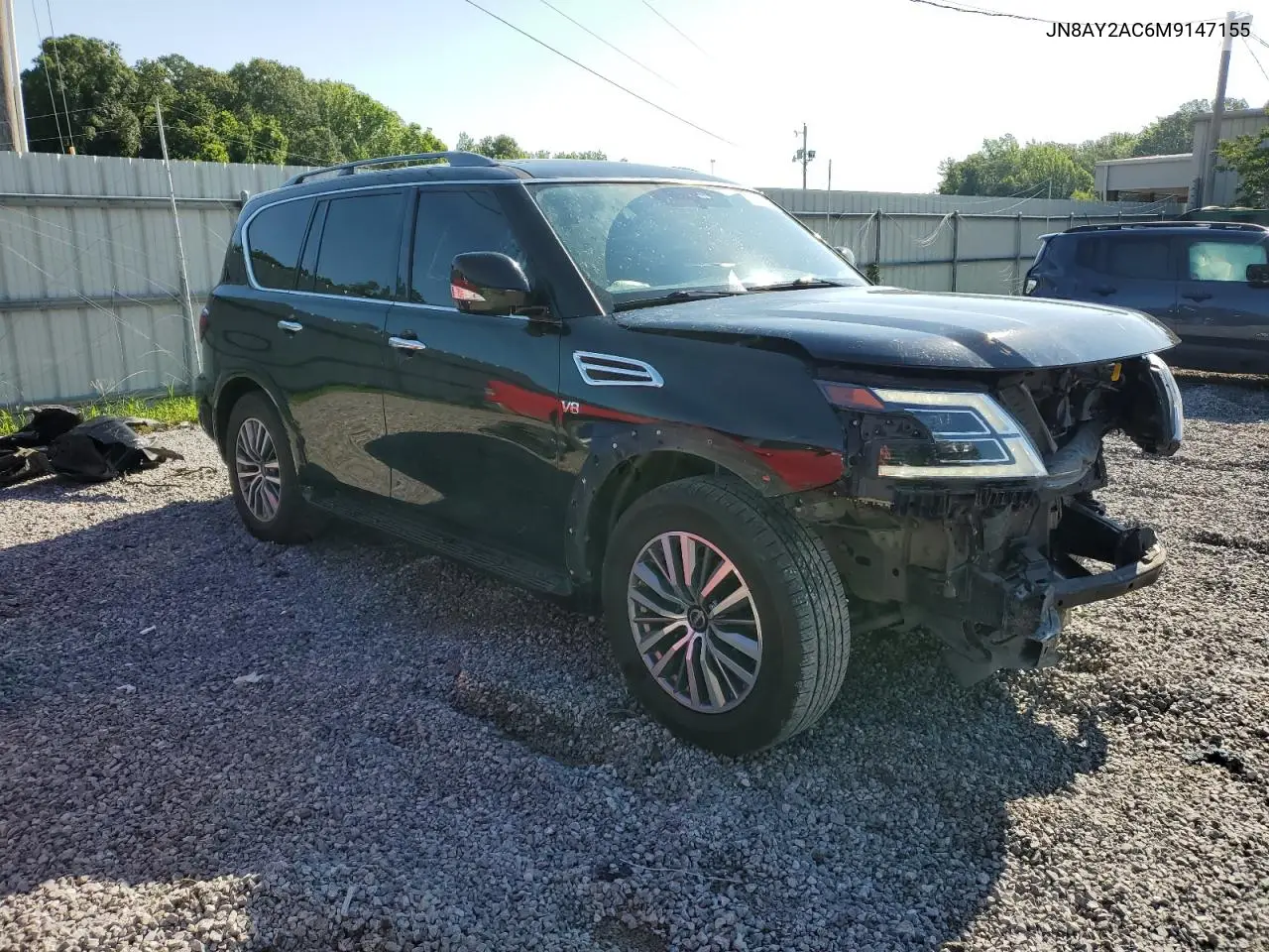 2021 Nissan Armada Sv VIN: JN8AY2AC6M9147155 Lot: 62411785