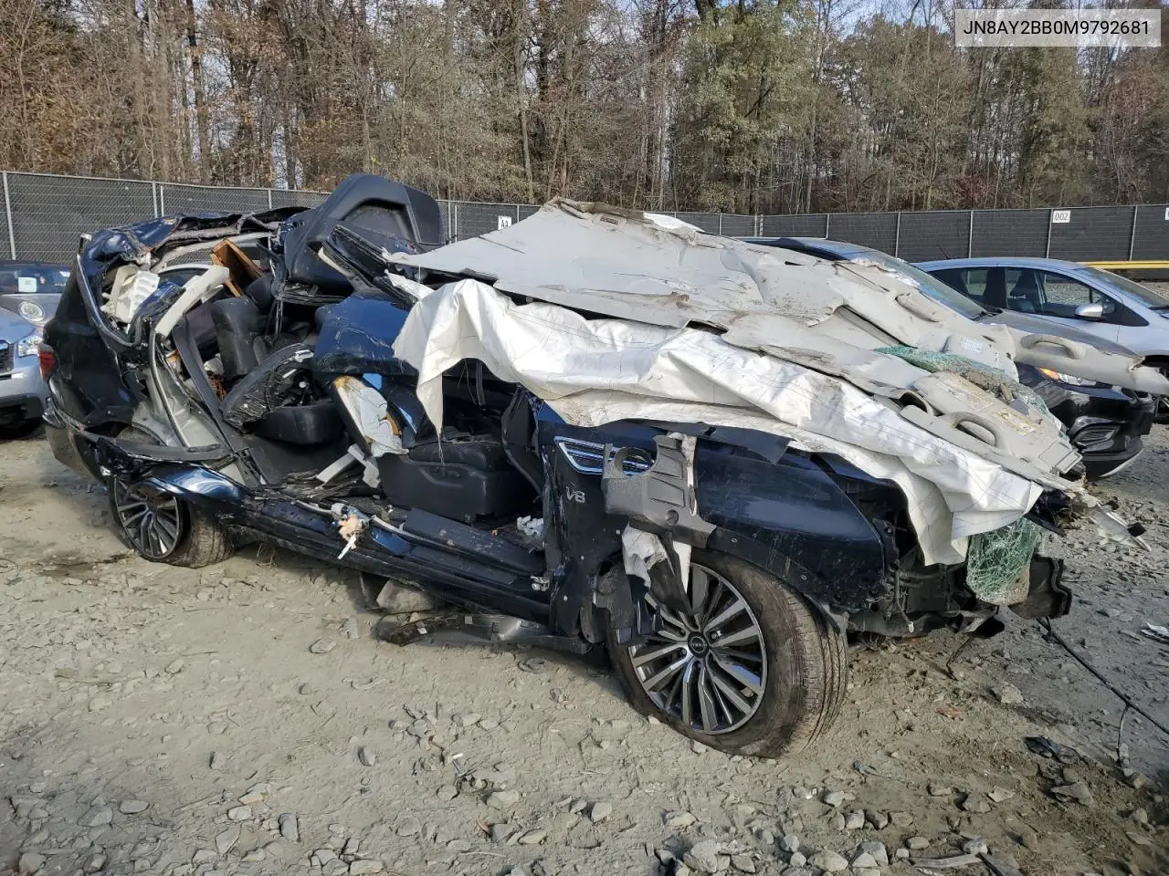 2021 Nissan Armada Sl VIN: JN8AY2BB0M9792681 Lot: 78860104