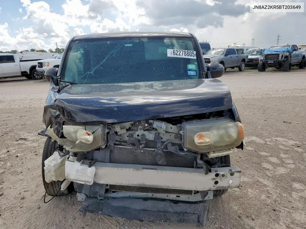2011 Nissan Cube Base VIN: JN8AZ2KR5BT203649 Lot: 62278805