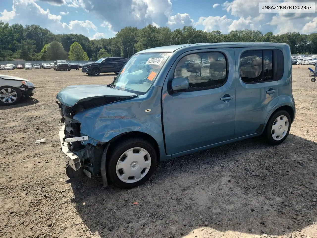 2011 Nissan Cube Base VIN: JN8AZ2KR7BT202857 Lot: 62903175