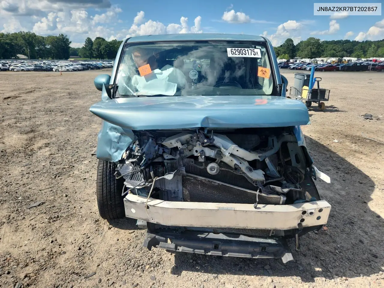 2011 Nissan Cube Base VIN: JN8AZ2KR7BT202857 Lot: 62903175