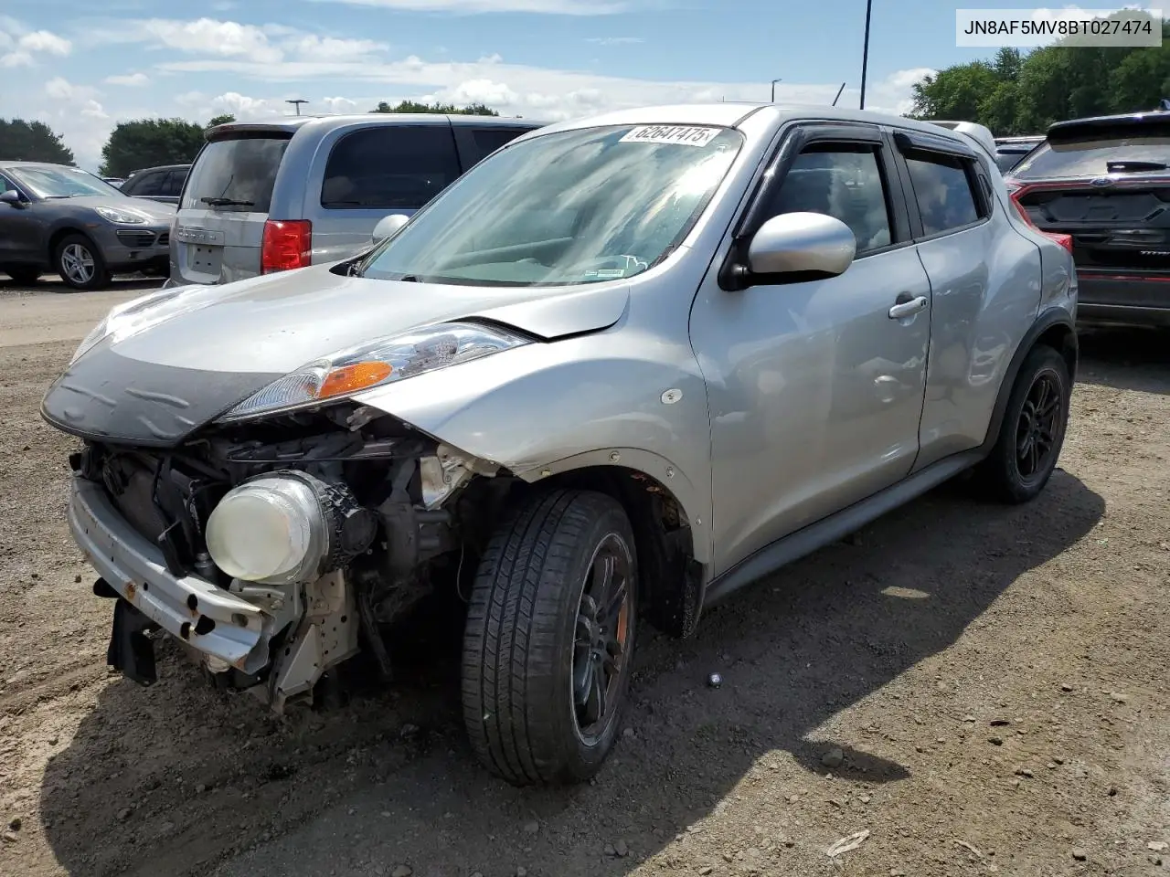 2011 Nissan Juke S VIN: JN8AF5MV8BT027474 Lot: 62647475