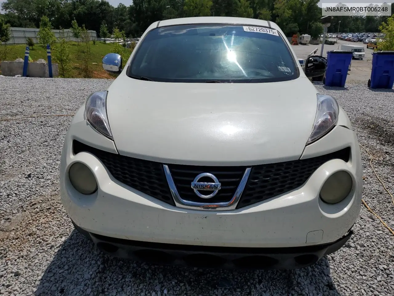 2011 Nissan Juke S VIN: JN8AF5MR0BT006248 Lot: 62720375
