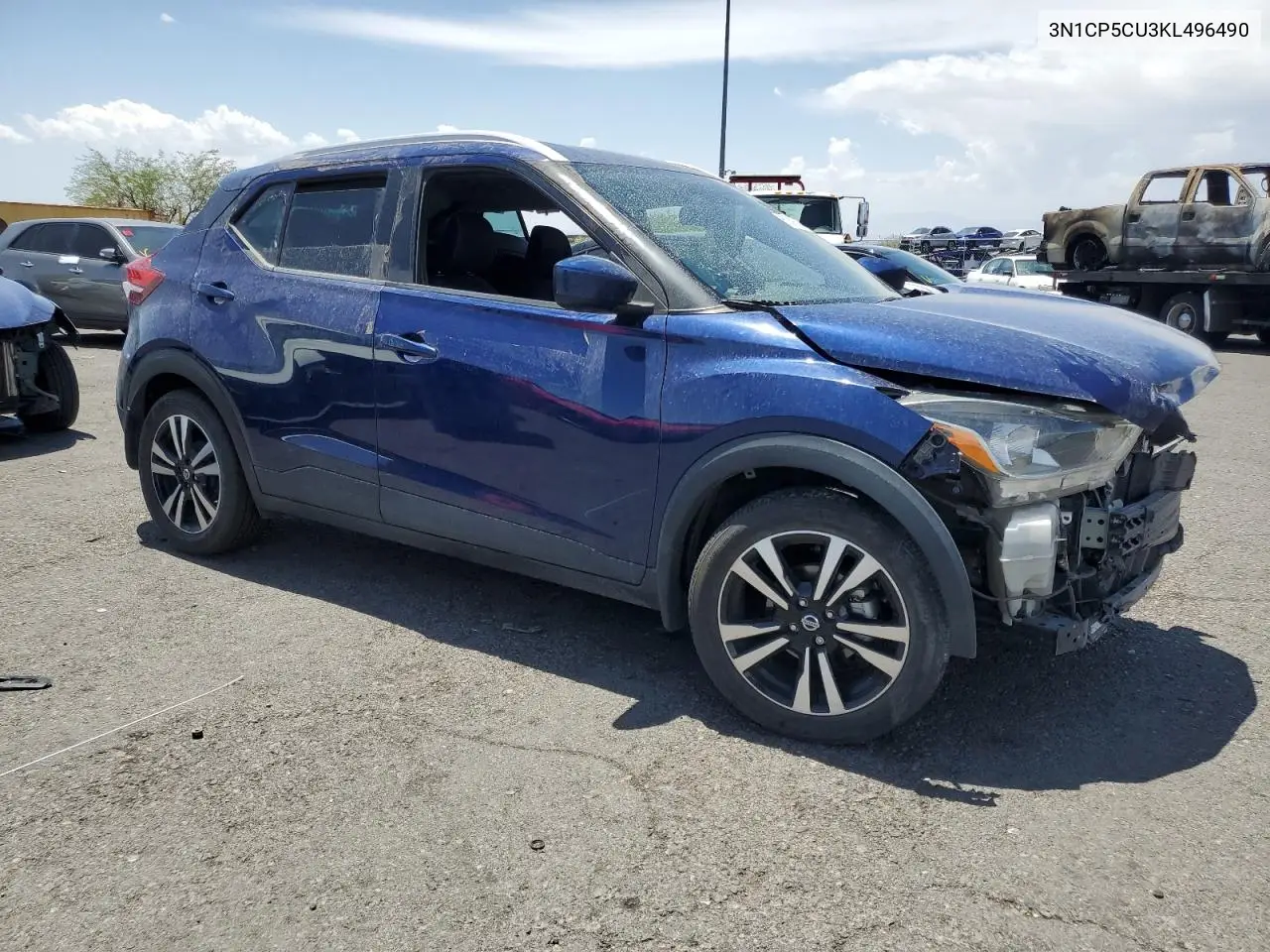 2019 Nissan Kicks S VIN: 3N1CP5CU3KL496490 Lot: 63593525