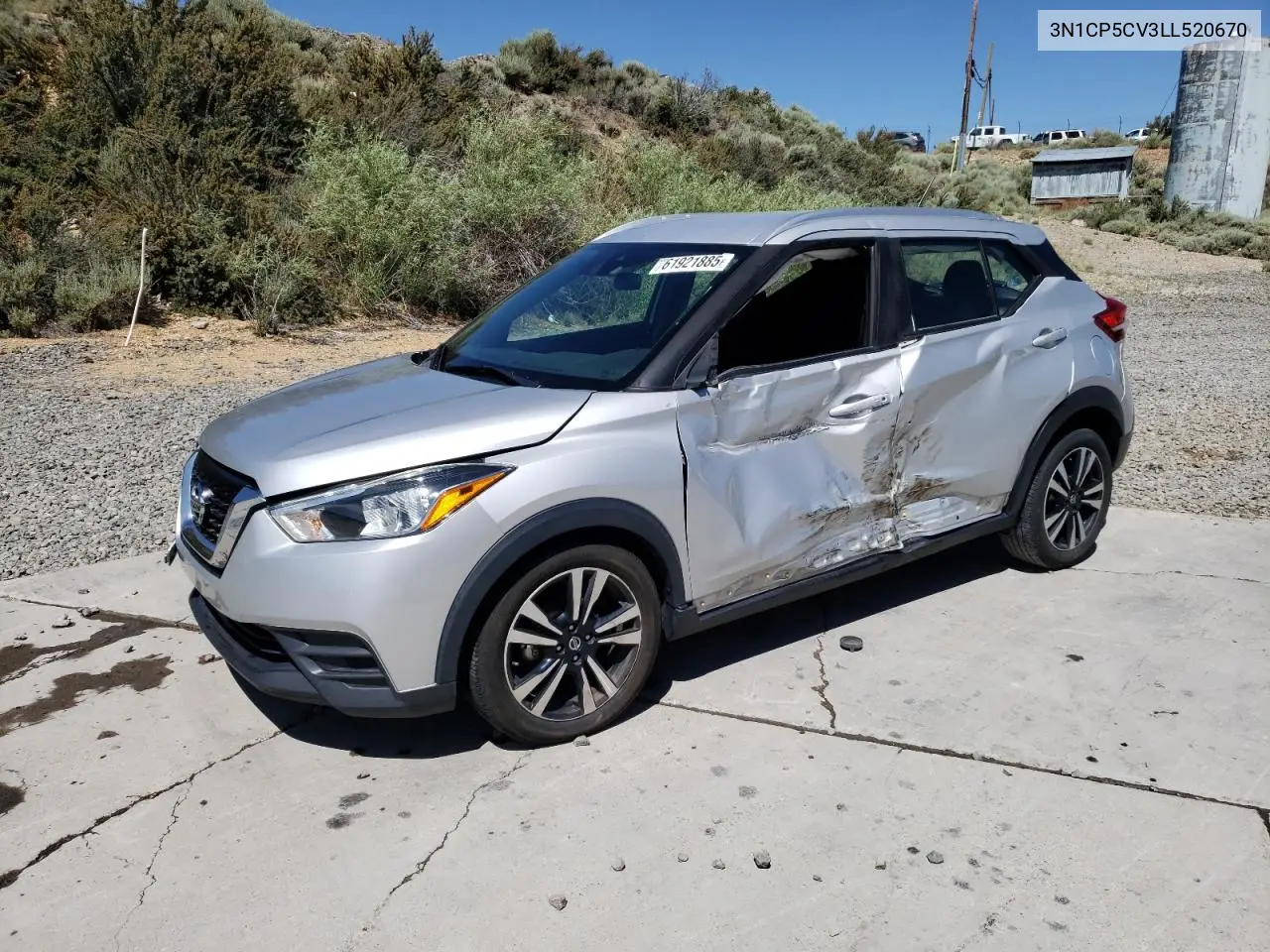 2020 Nissan Kicks Sv VIN: 3N1CP5CV3LL520670 Lot: 61921885